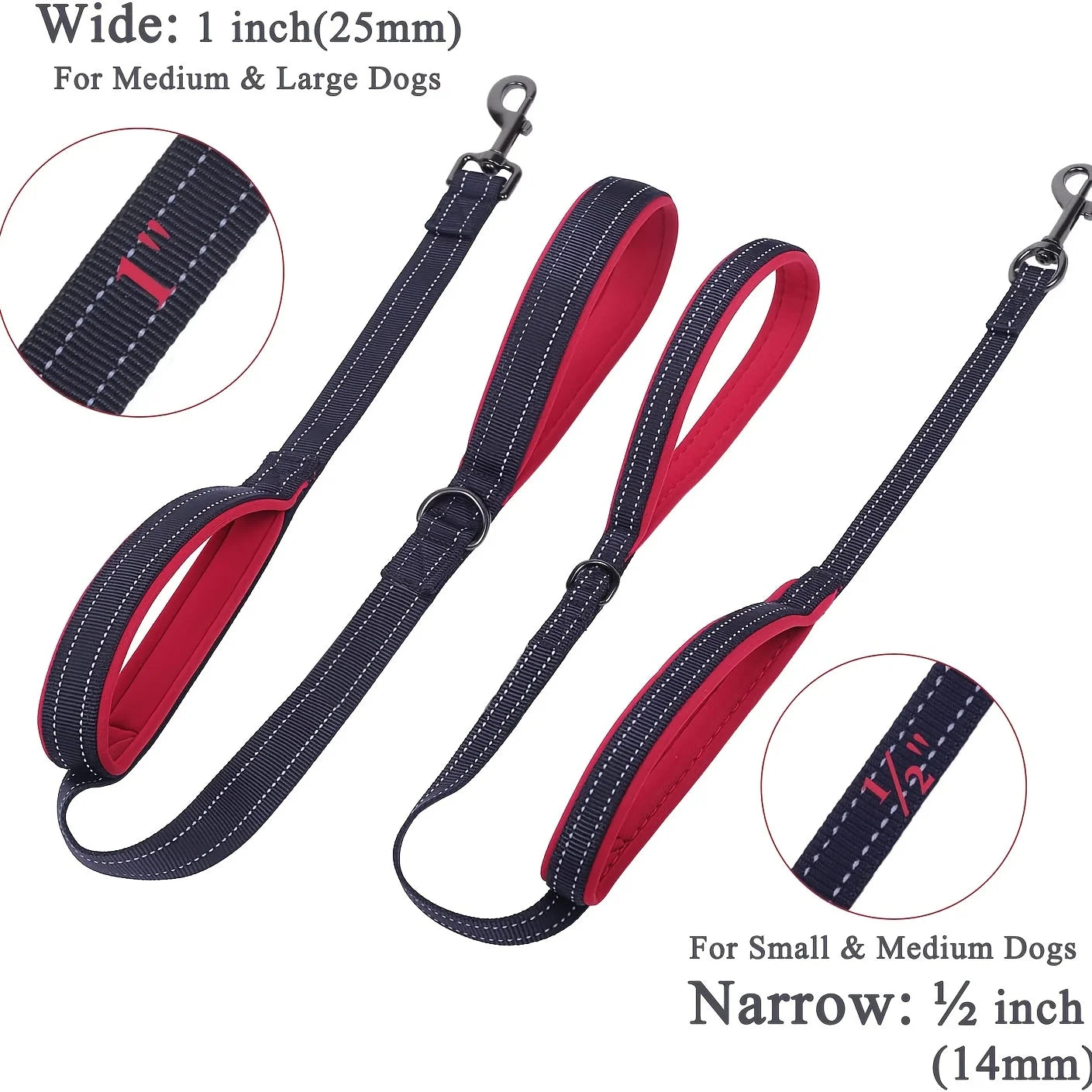 Heavy-Duty Double Handle Dog Leash