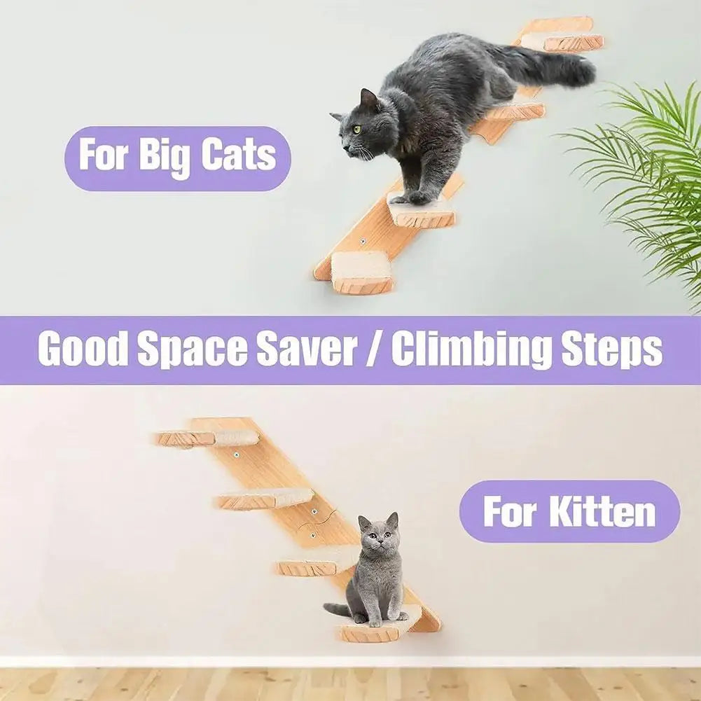 Wall-Mounted Cat Stairs
