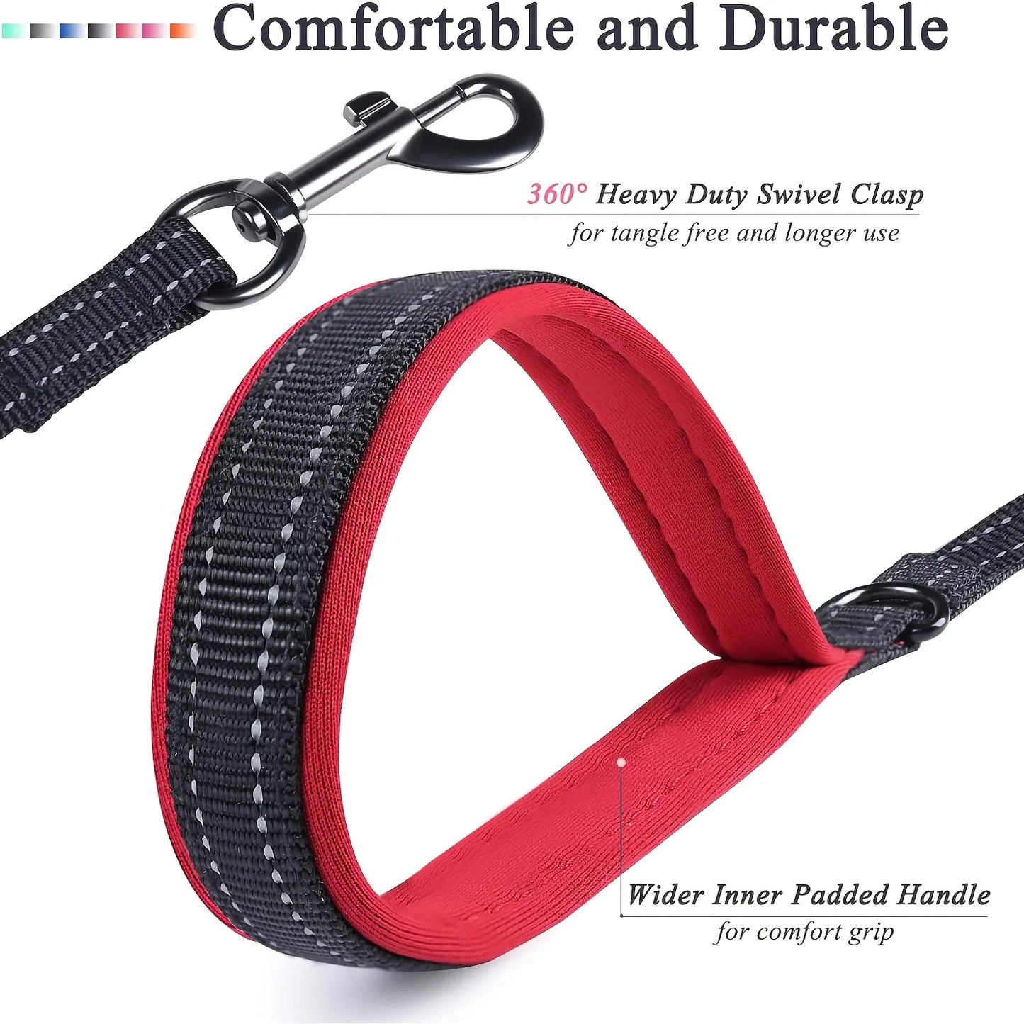Heavy-Duty Double Handle Dog Leash
