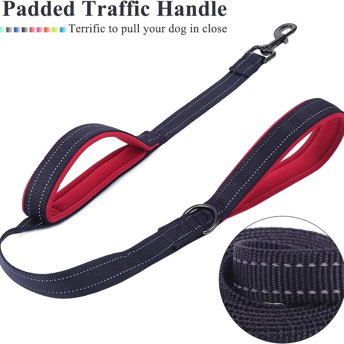 Heavy-Duty Double Handle Dog Leash