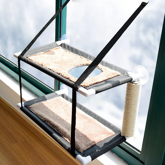 Double-Layer Window Cat Perch
