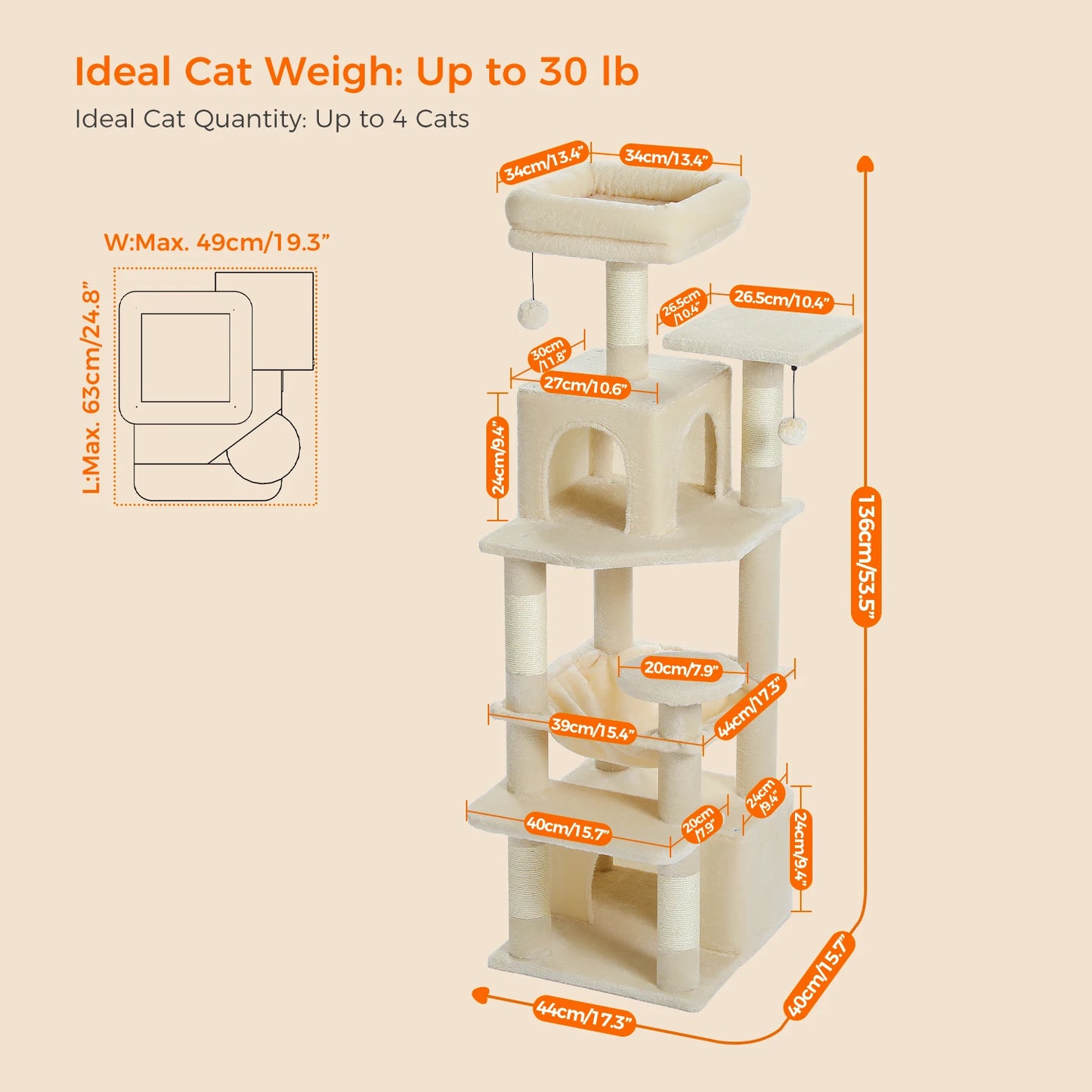 Multi-Level Cat Tower