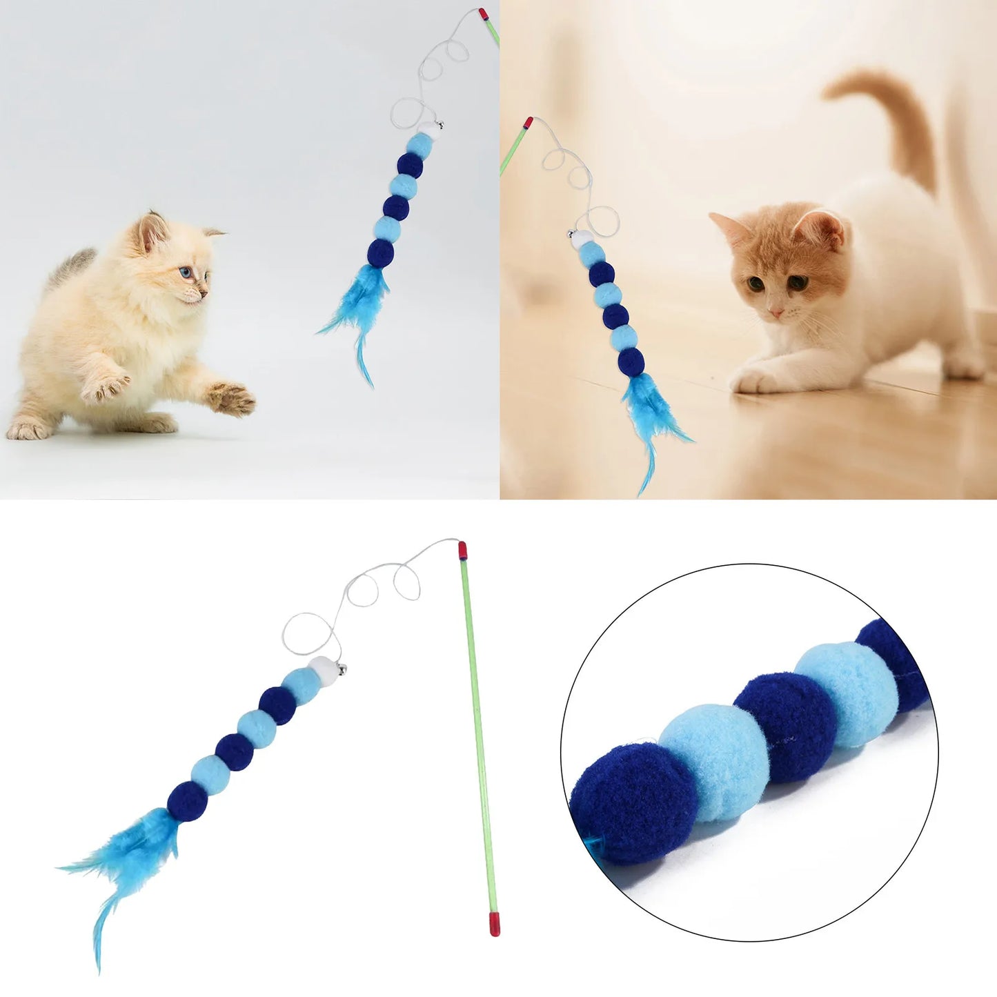 Feather and Bell Interactive Cat Toy