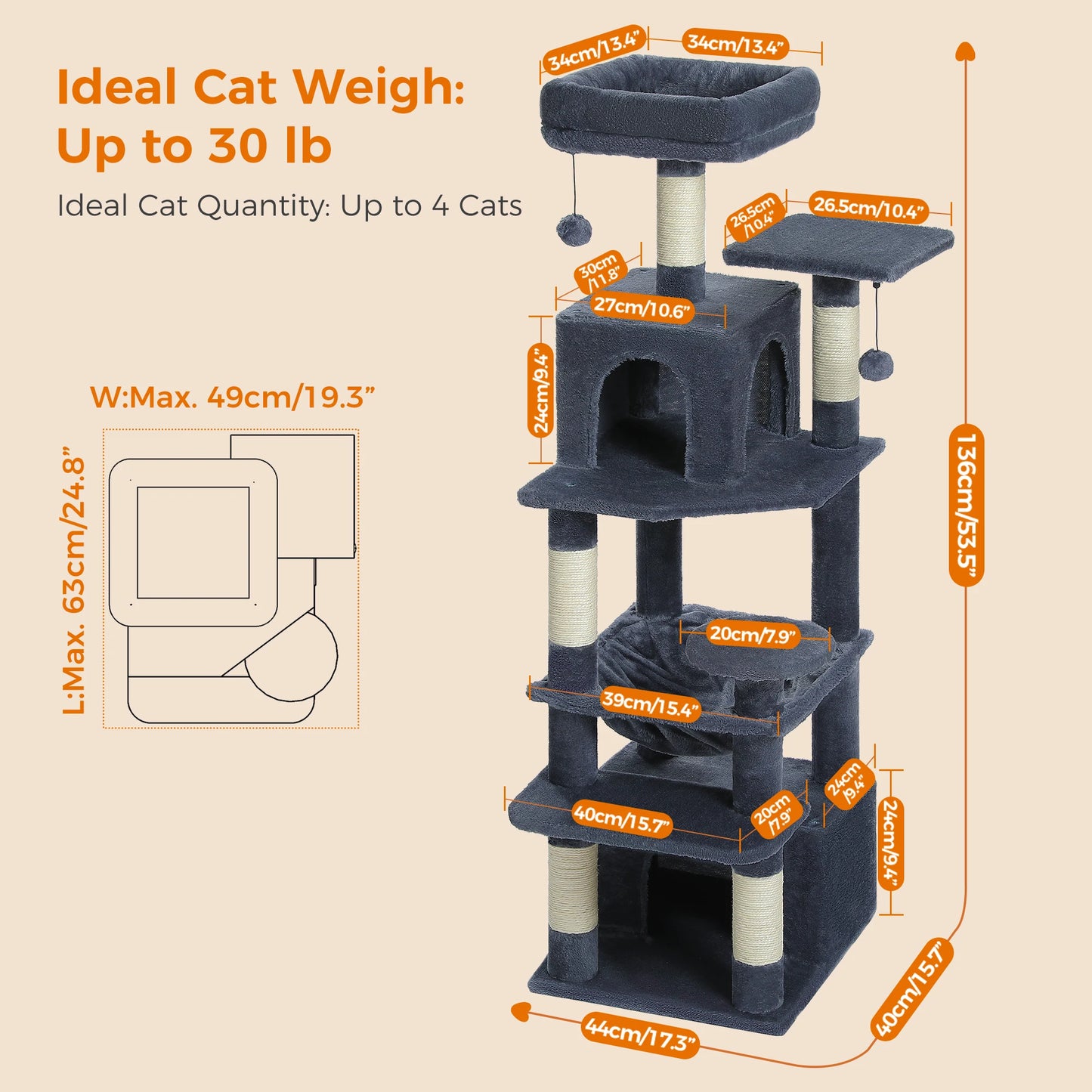Multi-Level Cat Tower