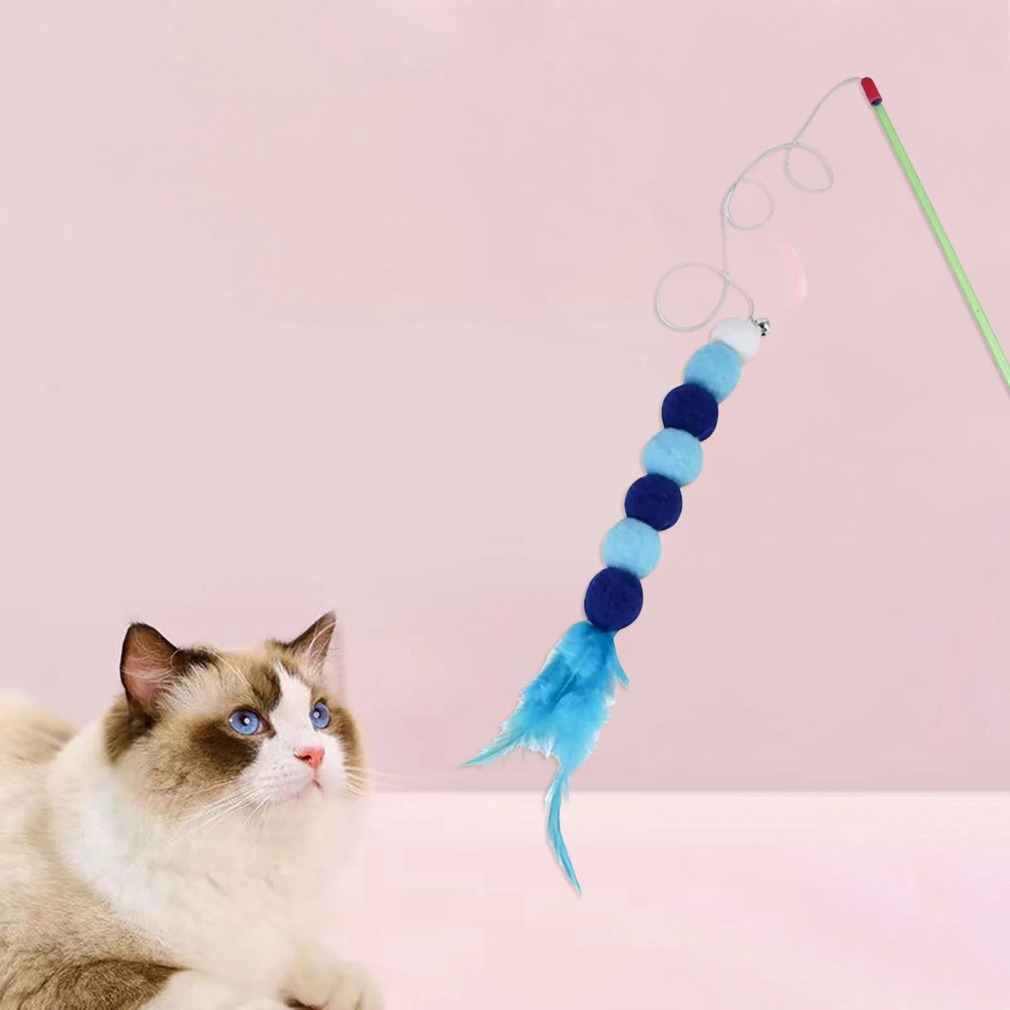 Feather and Bell Interactive Cat Toy