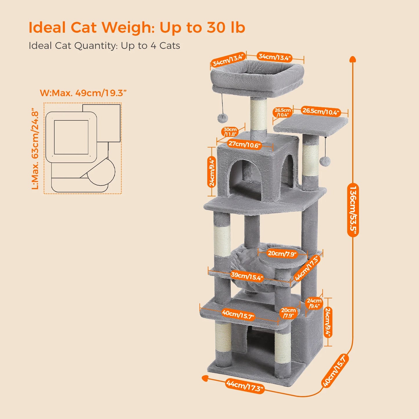 Multi-Level Cat Tower