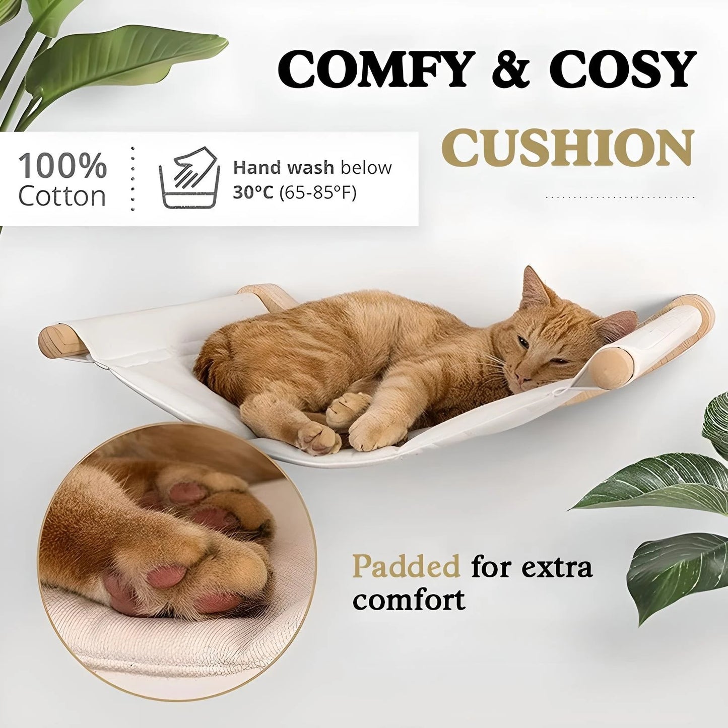 Wall-Mounted Cat Hammock & Shelves